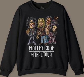 Mötley Crüe Heavy Metal The Final Tour Baskılı Sweatshirt