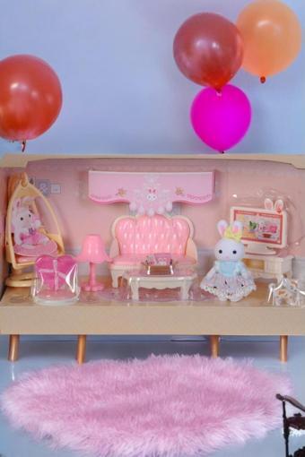 Hak-İş Oyuncak Mini Tavşan Ailesi Oturma Odası