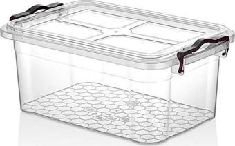 Erzak Saklama Kabı Şeffaf Plastik Kilit Kapaklı 7,5 Litre MRD014