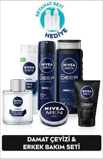 Men Erkek Creme, Duş Jeli 500ml, Tıraş Jeli 200ml, Losyon100ml, Temizleme Jeli100ml, Deodorant 150ml