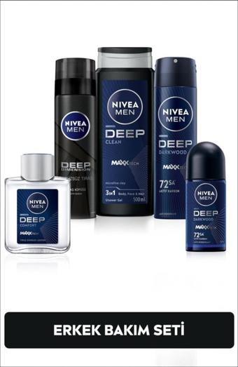 Men Erkek Damat Bohça Seti, Duş Jeli 500ml, Deodorant 150ml, Roll-on 50ml, Tıraş Köpüğü, Losyon100ml