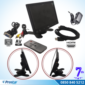 Güvenlik Kamera Monitörü 7&quot; Ekran Hdmi Vga Av Girişli Lcd Ekran 4 Kanal