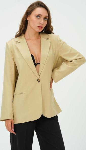 Kadın Oversize Vatkalı Blazer Ceket