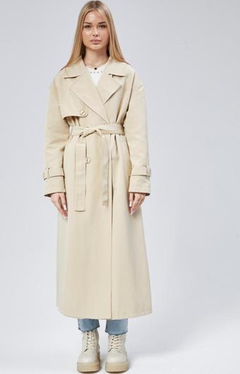 Oversize Rüzgarlık Detaylı Trençkot