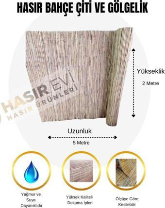 2 Metre x 5 Metre Hasır Bahçe Çiti Gölgelik ve Dekorasyon