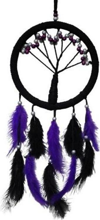 Mor İncili Hayat Ağacı Dream Catcher