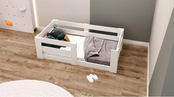 Ninnimo 70×140 Yatak Uyumlu Beyaz Sedir Mdf Montessori Karyola