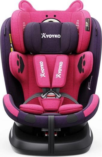 Markgross Yeni Bear 360 ° Dönebilir Yatabilir i-Size 0-36 Kg OtoKoltuğu ISOFIX/SIP/LATCH Pembe