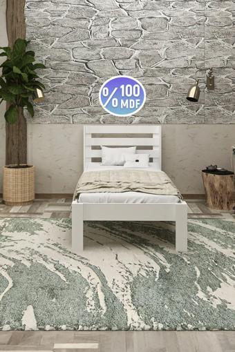 Ninnimo Tiwiti Mdf Still Tek Kişilik Beyaz Mdf Genç Karyola Msty-1 90X190 Yatak Uyumlu