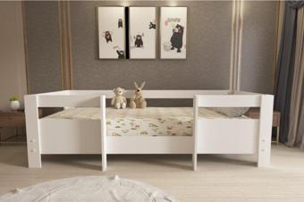 Herseycik Ninnimo Bebek Odası Yatağı Montessori Beyaz Mdf 90X190 Yatak Uyumlu Karyola
