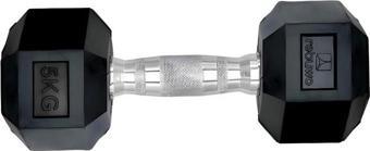 Rebuwo Hex Dambıl Kauçuk Altıgen Dambıl Hex Dumbbell 5 KG 1 Adet
