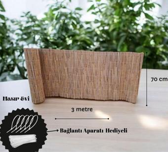 70 cm x 3 Metre Kamış Hasır Balkon Çiti
