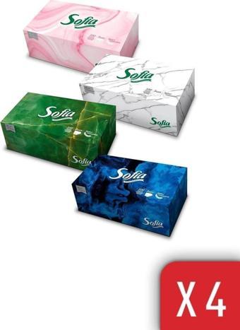 Sofia Kutu Mendil 100 Yaprak 4 Paket