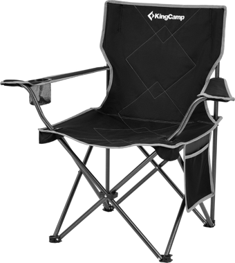 KingCamp Lotus Comfort Konforlu & Takviyeli Kamp Sandalyesi Black