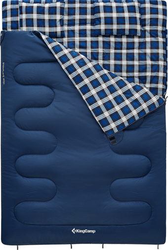 KingCamp Snowflake 300-D Ultra Çift Kişilik Uyku Tulumu Navy