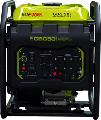 Genpower Marka GBG 50i Model 5 Kva, Benzinli, İpli Açık Tip, Dijital İnverter Monofaze ( 220 Volt) Portatif Jeneratör
