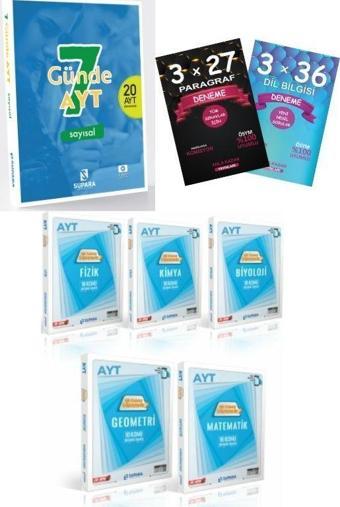 Supara 2025 7 Günde Sayısal + AYT Sayısal Konu Denemeleri + Anla Kazan Deneme 8 li Set - Supara Yayınları