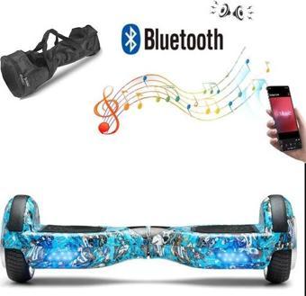 CityMate Elektrikli Kaykay Hoverboard Bluetooth Hoparlörlü 6.5 Inch Grafiti Desenli Çanta Hediye