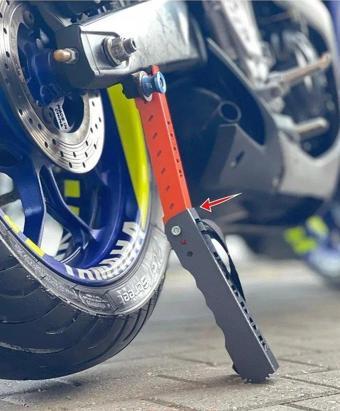 Supermoto Motosiklet Taşınabilir İttir Maşa Krikosu Motor Lifti Teker Döndürme Zincir Yağlama Aracı
