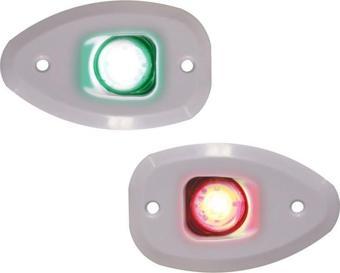 Lalizas MICRO LED 12 İskeleSancak 112.5° Feneri, Yüzey mon., Set, Beyaz Gövde Delikli