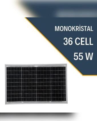 Lexron 55W Monokristal Güneş Paneli