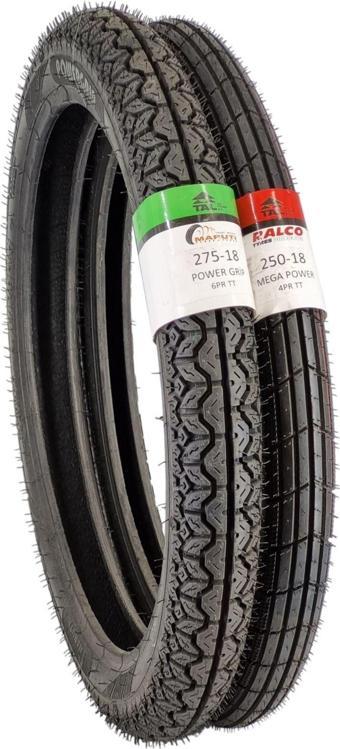 Maruti Tyres Cg Motor Lastik 275-18 Ve 250-18 Tt (Tubetype - İç Lastikli Tip) Takım Powergripmpp1