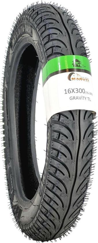 Maruti Tyres Motosiklet Lastik 16X300/(76-305) Tl (Tubeless - Dubleks) Gravitye