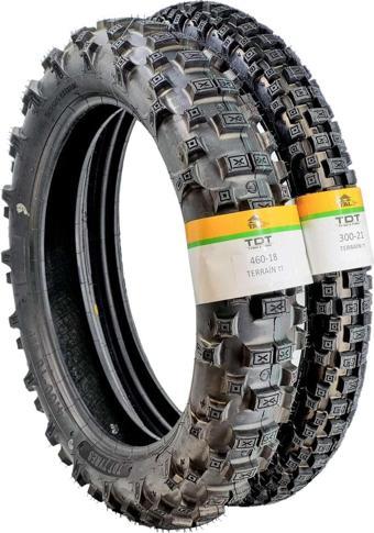 Tdt Tyres Set 460-18 Ve 300-21 Cross Motosiklet Lastiği Ön/Arka Takım