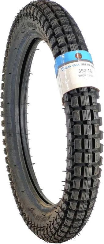 İran Yasa Tire & Rubber Yasatrop Offroad Arka Yol/Toprak Motosiklet Lastiği 350-18Tt(İç Lastikle Kullanıma Uygundur)