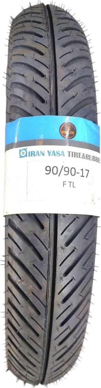 İran Yasa Tire & Rubber Motosiklet Dış Lastiği 90/90-17 F Tubeles Tl (İç Lastiksiz) Arka Yol