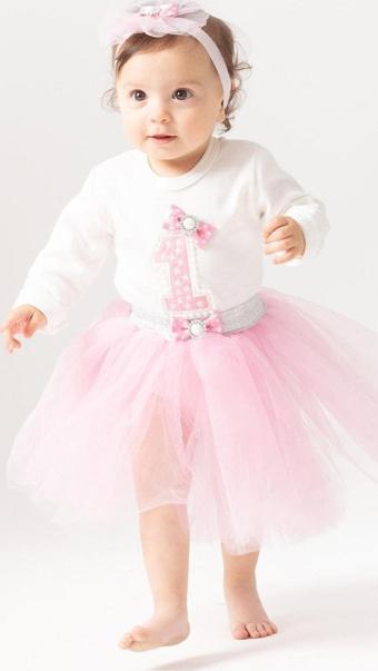 Kız bebek 1 yaş doğum günü tütü elbise seti doğum günü elbisesi/ Bebek hediye
