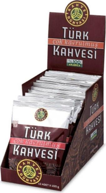 Kahve Dünyası Çok Kavrulmuş Türk Kahve 100Gr 12'Li Paket