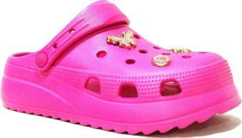 Gausstep Fuşya Pembe Crosser Tokalı Yüksek Taban Comfort Anatomik Terlik