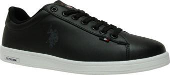U.S. Polo ASSN. Siyah Beyaz Bağcıklı Sneaker Spor Ayakkabı