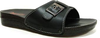 Parmi Siyah Tokalı Anatomik Comfort Terlik