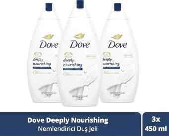 Dove Deeply Nourishing Duş Jeli 450 ml x 3 Adet