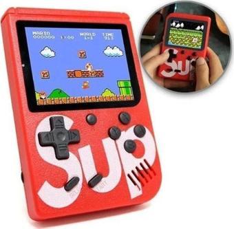 Sup Taşınabilir Video Oyun Konsolu 3" 400 Oyunlu Mini Atari Gameboy Kırmızı