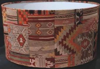 Tekay Aydınlatma Çul Kilim Desenli Lambader Başlığı 38 Çap Lambader Şapkası