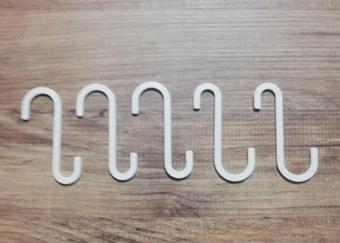 Esinece 15 Krem Plastik Askı Kanca, Mutfak Ve Banyo Için Aksesuar S Kanca,Askılık 15 Adet