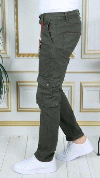 Manklas Erkek Jagger Pantolon Kargo Komando Cep Detaylı Düz Paça Erkek Jogger Eşofman Pantolon