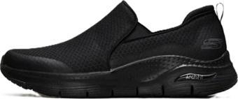 Skechers Arch Fit Banlin Sneaker Konfor Tabanlı Erkek Yürüyüş Ayakkabısı 4cm Yükseklik Siyah