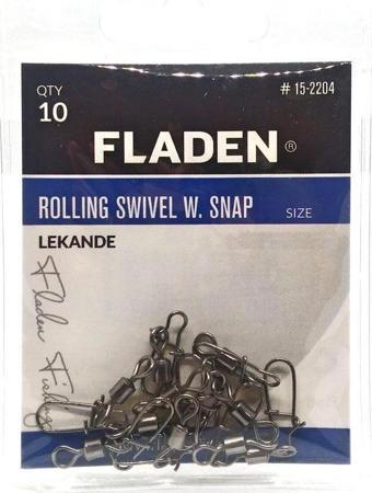 Fladen Lekande Rolling Swivel W.Snap Klipsli Fırdöndü NO:3/0