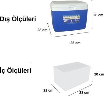 Freeze Peak Sunset Glide 14 QT Soğutucu Buzluk 13 Litre MAVİ