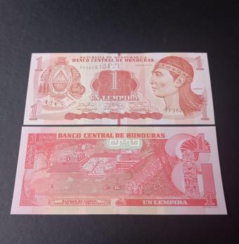 Escoines Koleksiyon 3996367e091ad1ebb8 Honduras 1Lempira Çil Yabancı Eski Kağıt Para