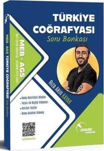2025 MEB AGS Türkiye Coğrafyası Soru Bankası Çözümlü Rıza Akın Kayar Doktrin Yayınları - Doktrin Yayınları