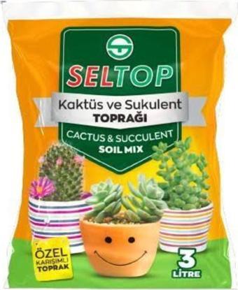 Seltop 3 Lt Kaktüs Ve Sukulent Toprağı. Çiçek Toprağı. Torf, Saksı Toprağı. Süs Bitkisi Toprağı.