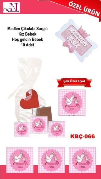 Flurose Madlen Çikolata Sargılı Kız Bebek Hoş Geldin Bebek 10 Adet