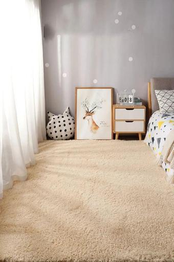 Frt Export Bej Peluş Post Kaymaz Taban Mutfak Salon Yatak Çocuk Odası Koridor Halı