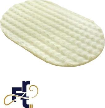 Frt Export Frt Oval Dekoratif Bubble Tüylü Yumuşak Peluş Kaymaz Yıkanabilir Salon Koridor Halı Yolluk Krem