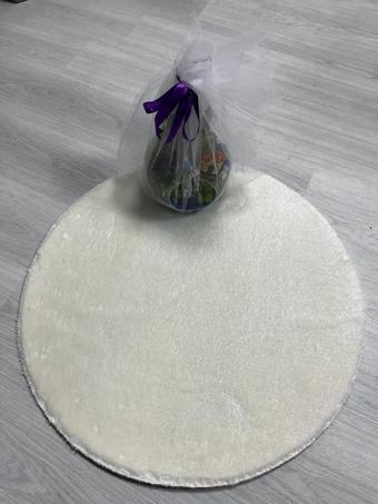 Frt Export Yuvarlak Yumuşak Tüylü Peluş Çocuk Odası Salon Koridor Mutfak Banyo Yolluk Halısı